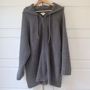 Sunday Citizen Snug Blanket Hoodie Gray One Size Drawstring Microfiber Unisex